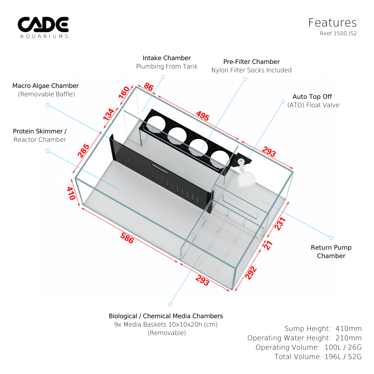 CADE Reef S2/F 1500 8